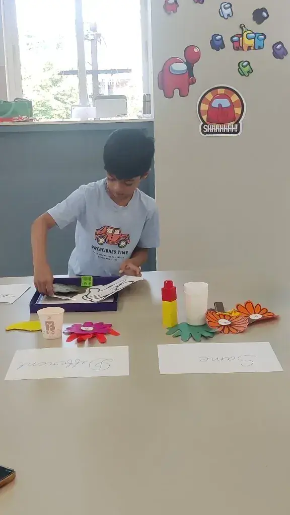 Trailblazers programme — child sorting same and different materials at ULTRA_school Kochi